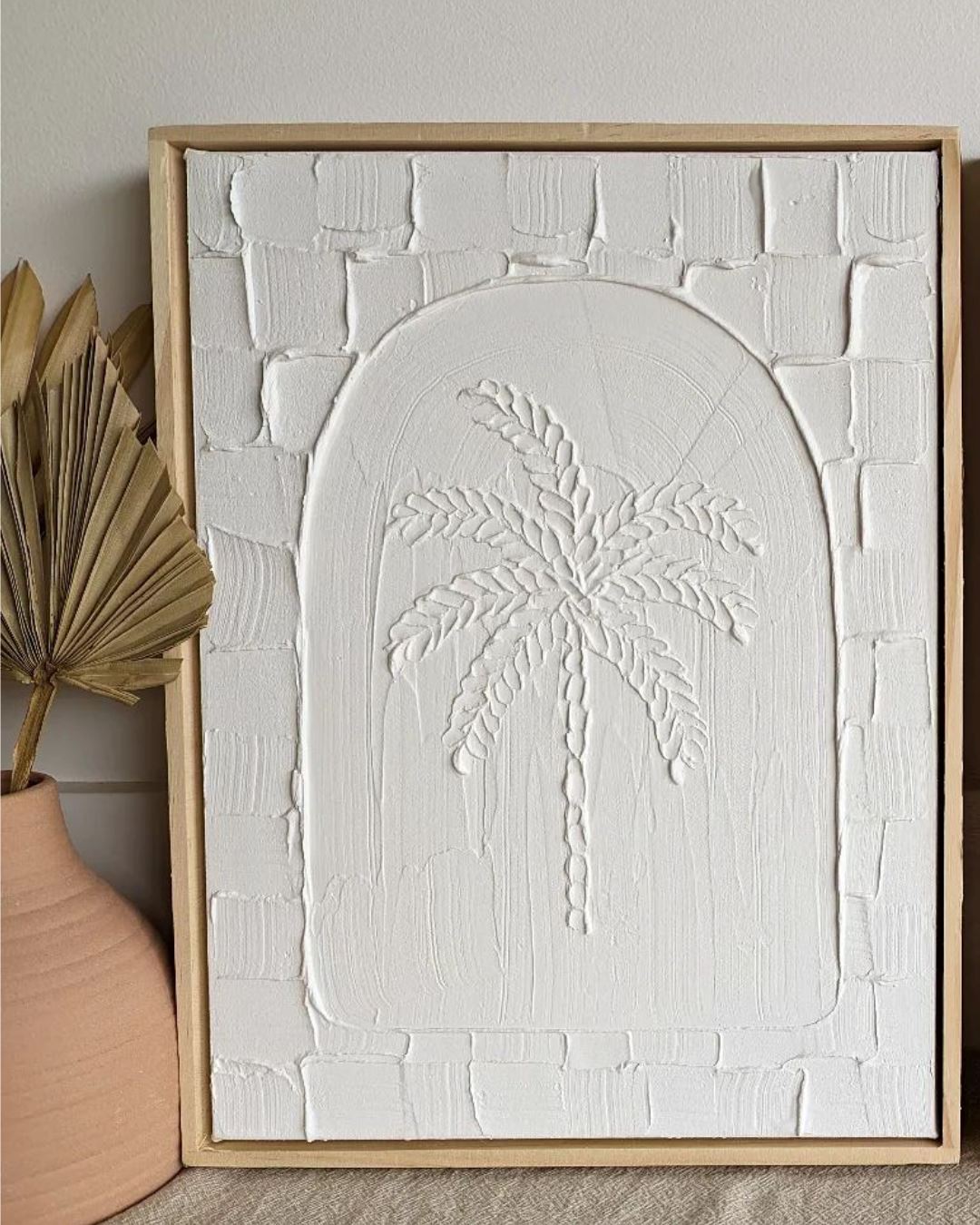 Textured Plaster Art Check Palm SUN REPUBLIC 