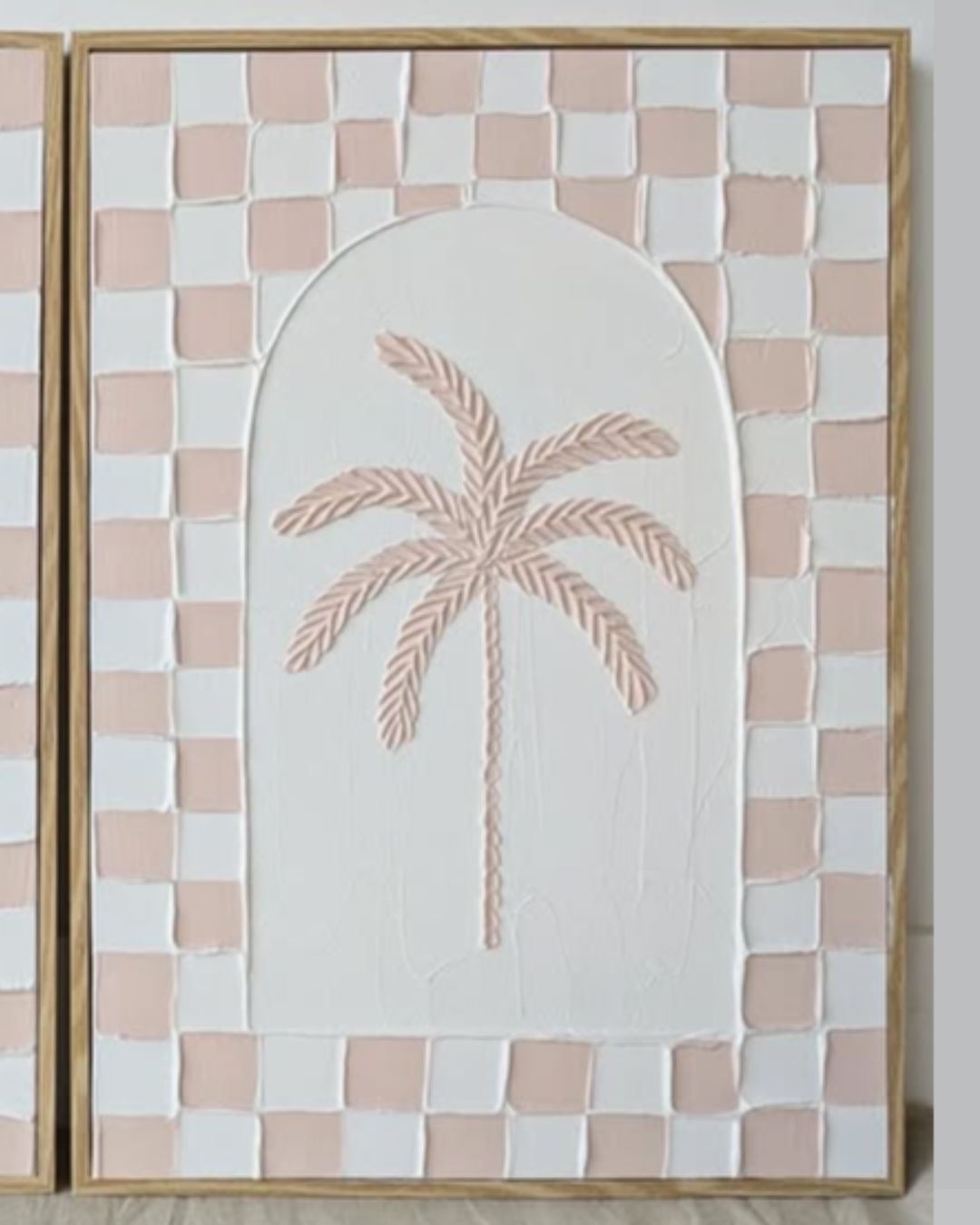 Textured Plaster Art - Check Palm SUN REPUBLIC 