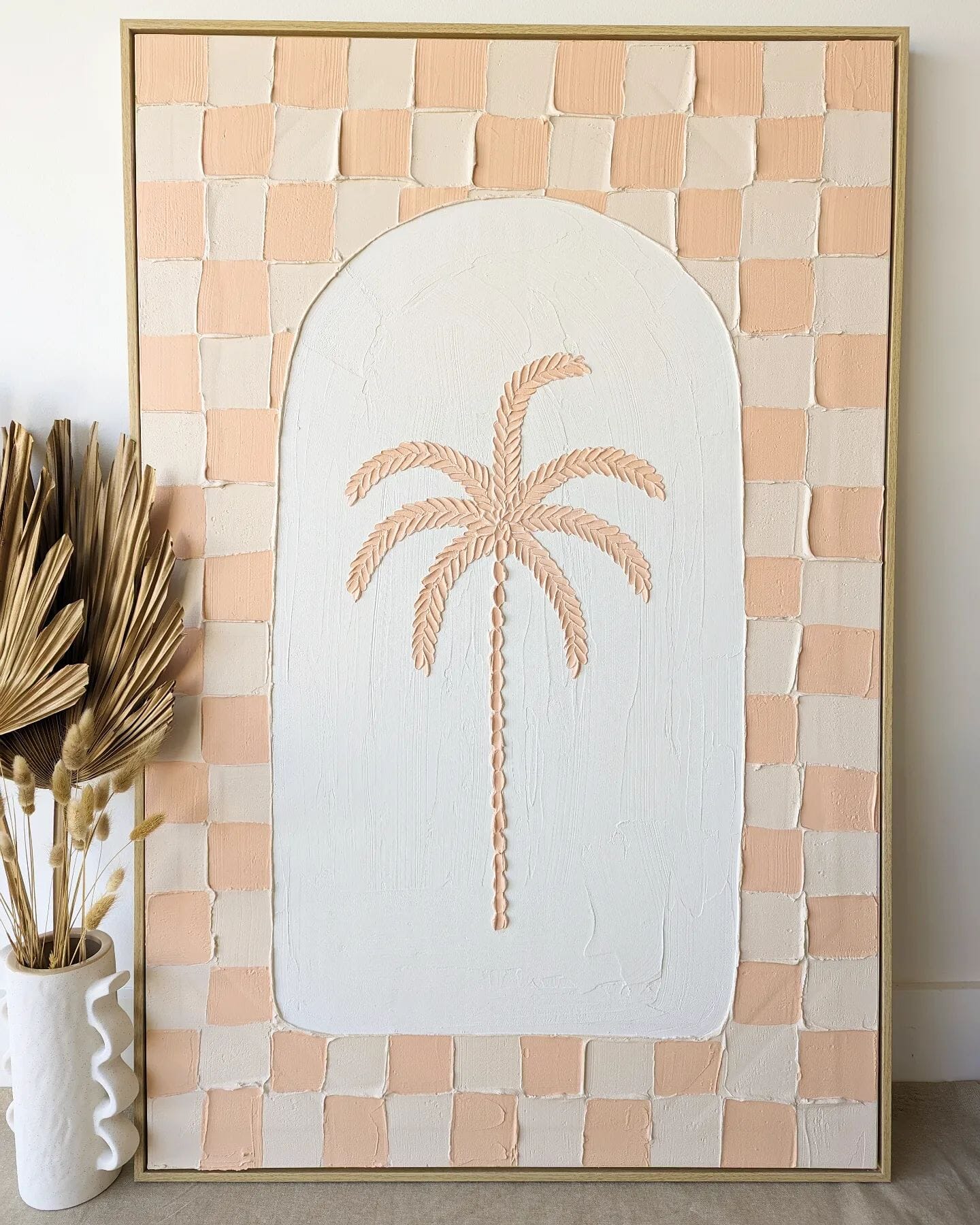 Textured Plaster Art - Check Palm SUN REPUBLIC 