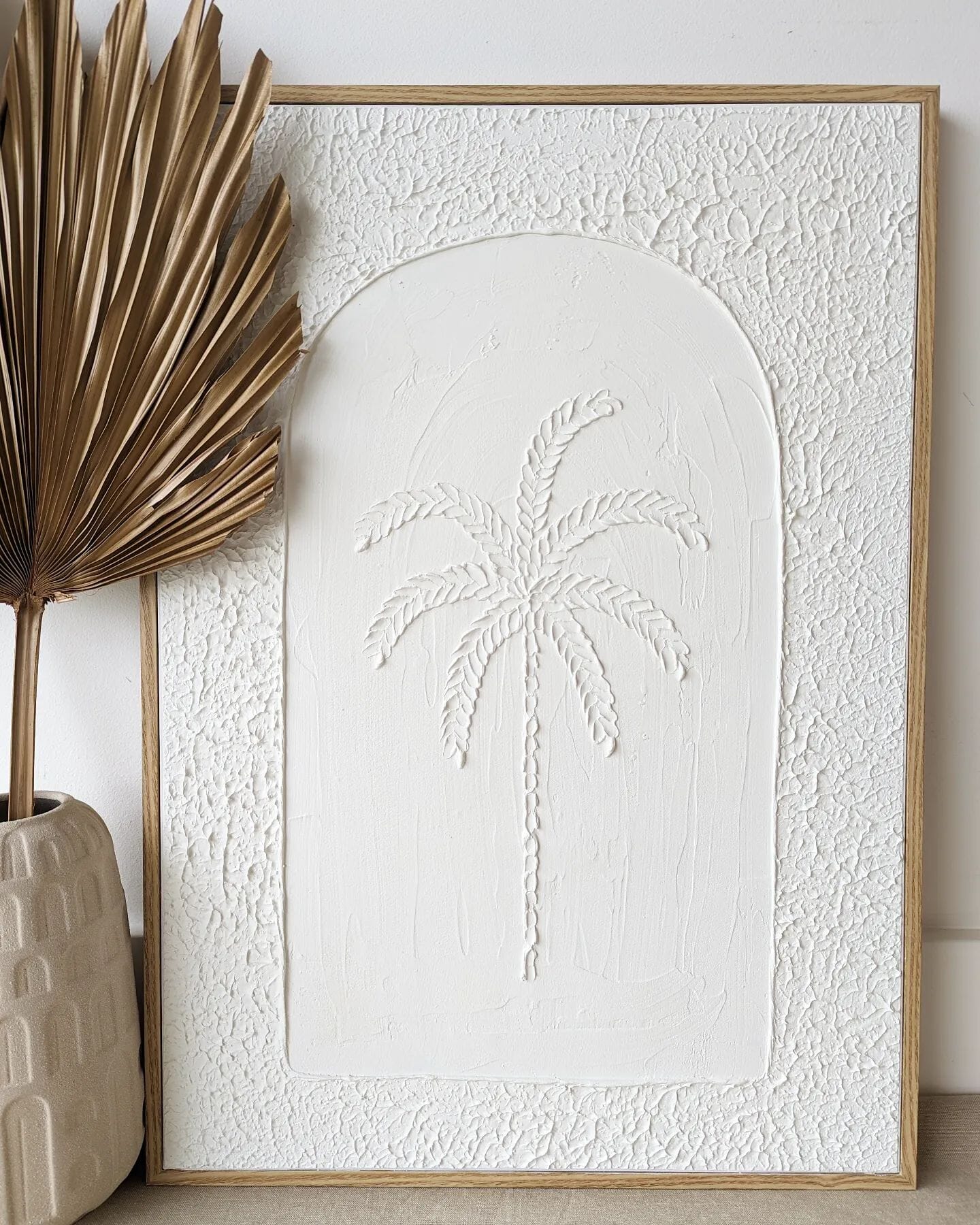 Textured Plaster Art - Clam Shell + Palm Tree - Set of 2 Sun Republic 