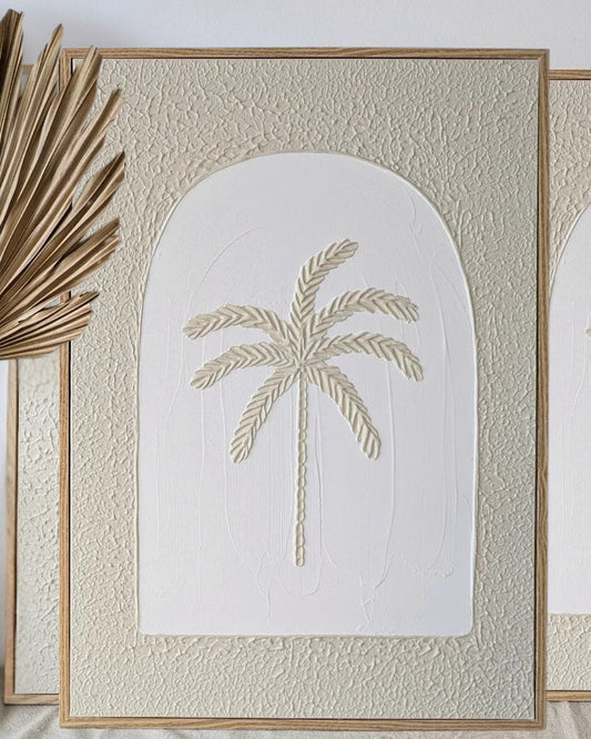 Textured Plaster Art - Paradise Palm Coloured SUN REPUBLIC 