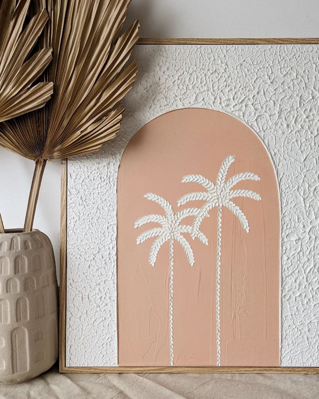 Textured Plaster Art - Paradise Palm Duo SUN REPUBLIC 