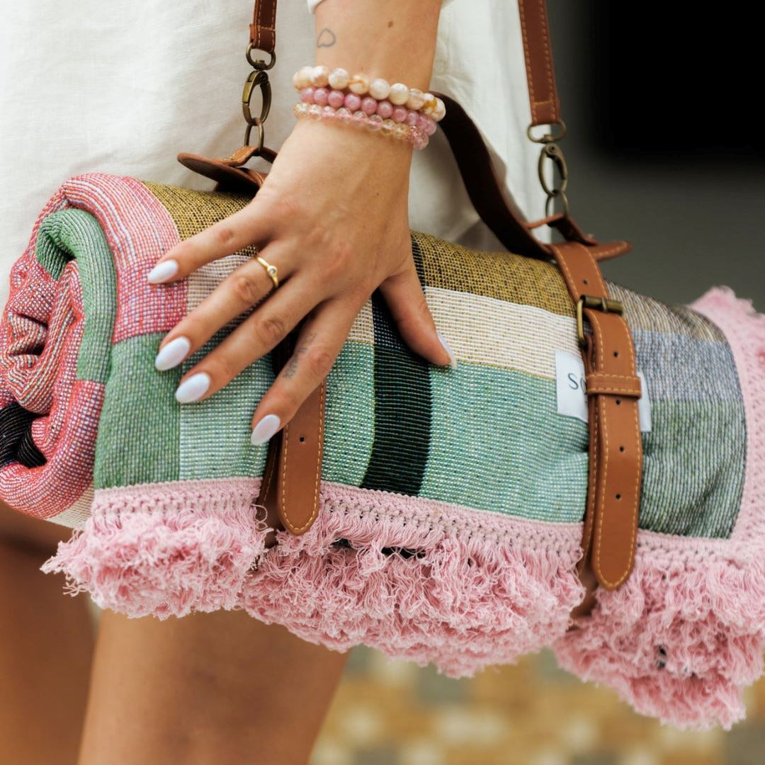 The Sunset Check Picnic Rug 