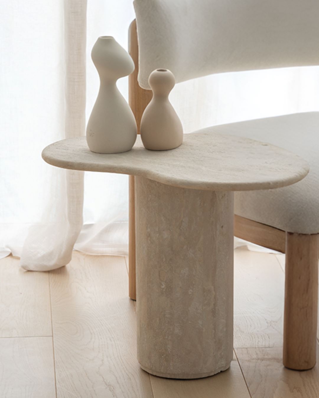 Travertine Side Table Sun Republic 