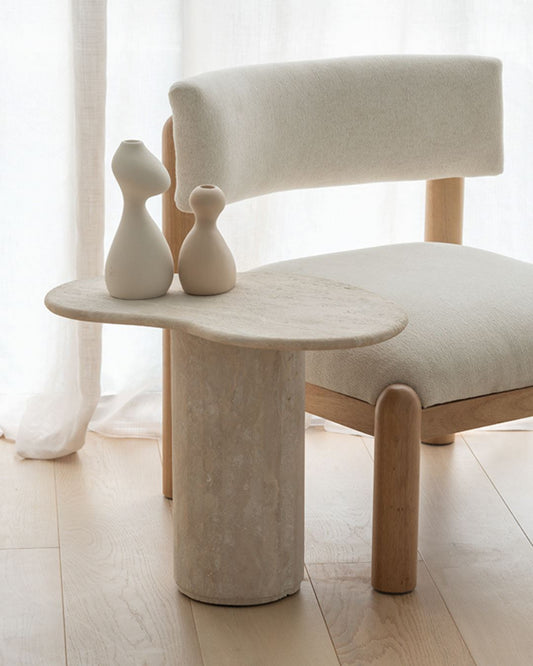 Travertine Side Table Sun Republic 