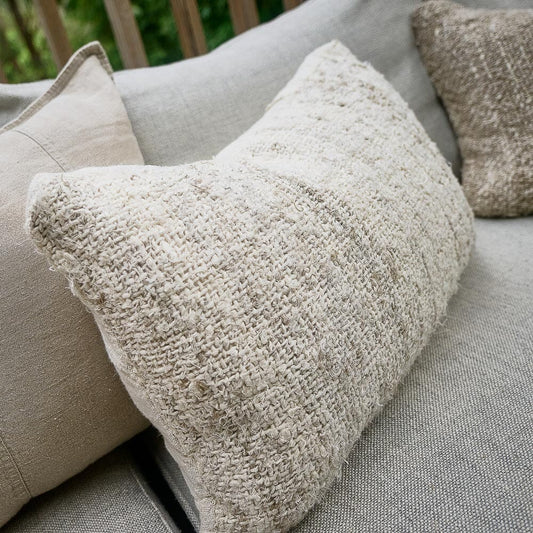 Wabi Ivory Lumbar Cushion | Recycled Linen Sun Republic 