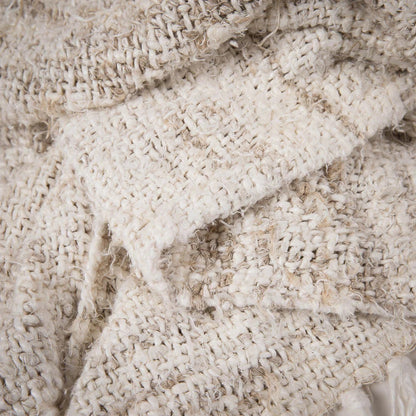 Wabi Linen Throw Ivory - 100% Recycled Linen Hand-Spun Sun Republic 
