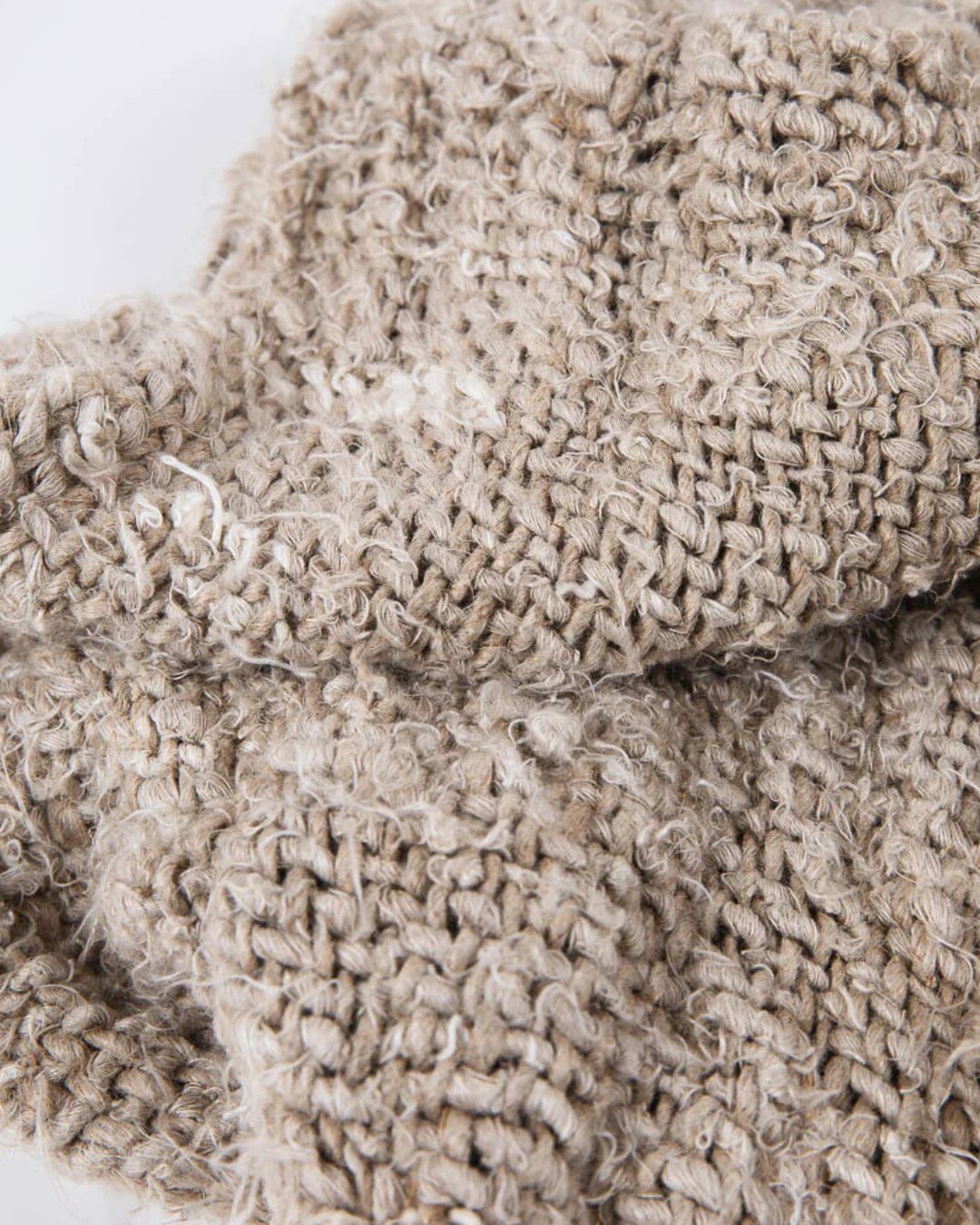 Wabi Linen Throw Natural - 100% Recycled Linen Hand-Spun Sun Republic 