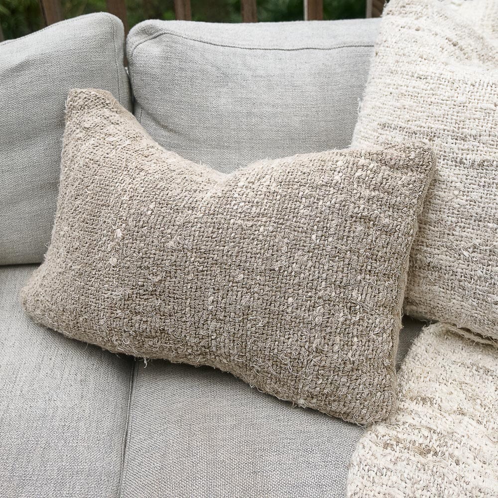 Wabi Natural Lumbar Cushion | Recycled Linen with Feather Insert Sun Republic 