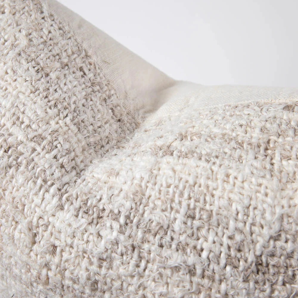 Wabi Textured Weave Cushion with Feather Insert - Ivory | Square & Lumbar Sun Republic 
