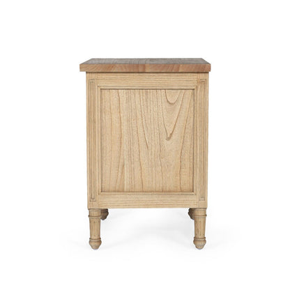 Weathered Oak Cayman Coastal 3 Drawer Bedside Table Sun Republic 