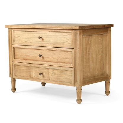 Weathered Oak Cayman Coastal 3 Drawer Nightstand/Bedside Table Sun Republic 