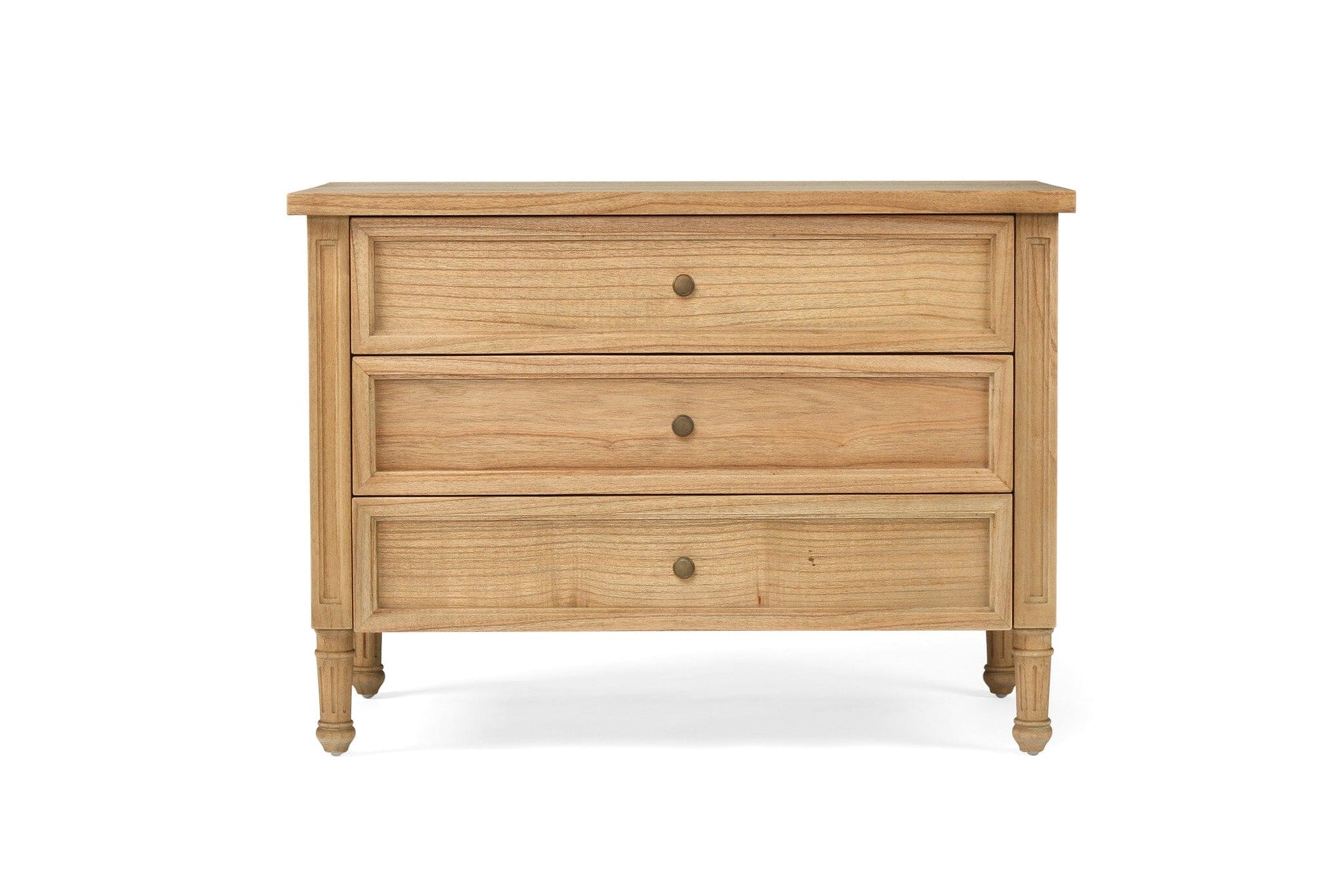 Weathered Oak Cayman Coastal 3 Drawer Nightstand/Bedside Table Sun Republic 