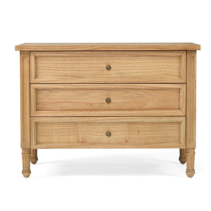 Weathered Oak Cayman Coastal 3 Drawer Nightstand/Bedside Table Sun Republic 