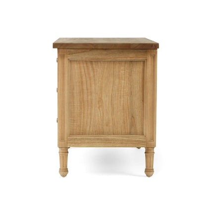 Weathered Oak Cayman Coastal 3 Drawer Nightstand/Bedside Table Sun Republic 