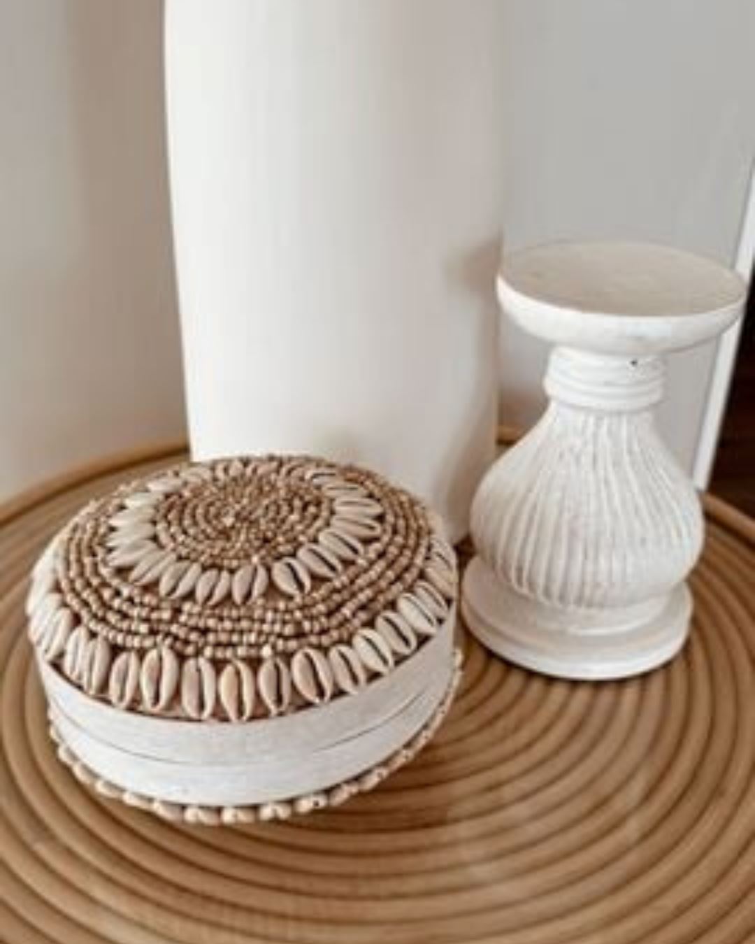 White Candle Holder - Kasuri Sun Republic 