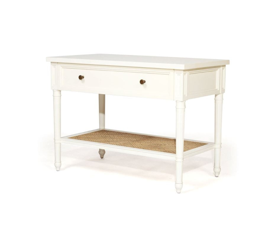 White Cayman Coastal Hampton Nightstand/Bedside Table Sun Republic 