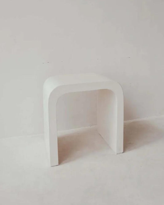 White Concrete Scilly Side Table Sun Republic 