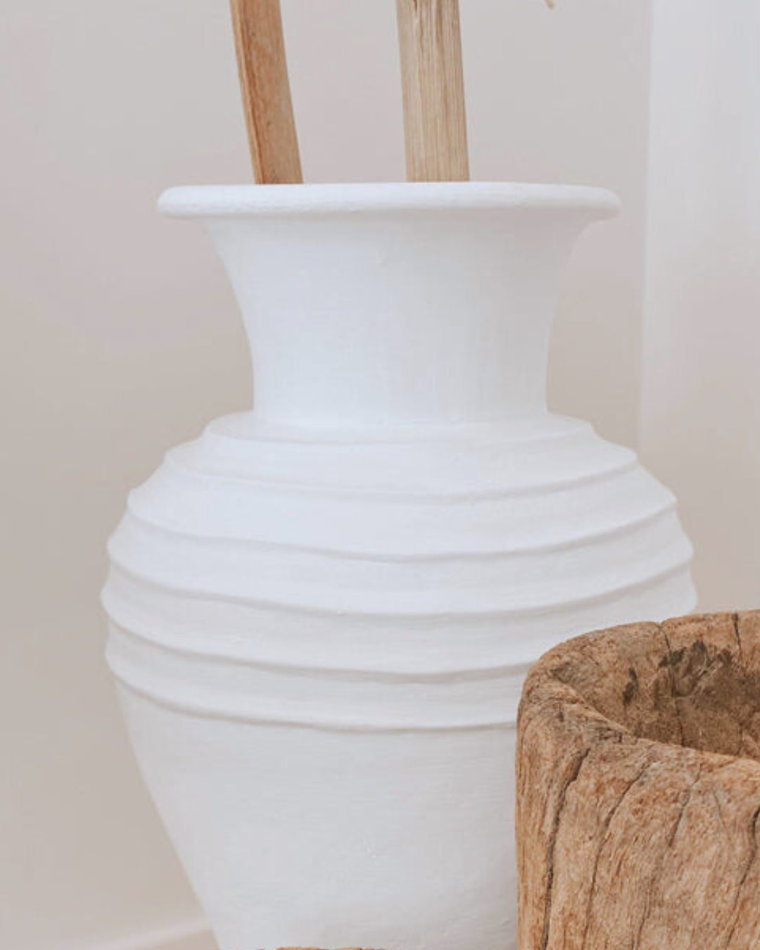 White Floor Vessel/Vase Sun Republic 