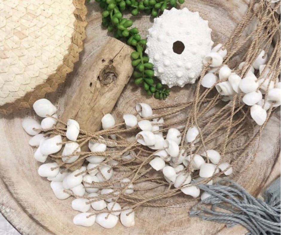 White Shell Rope White Shell Rope Garland – Coastal Decor Elegance – SUN REPUBLIC