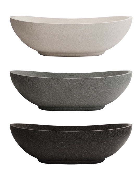 Willow 1800mm Freestanding Stone Composite Bath Madu Living 