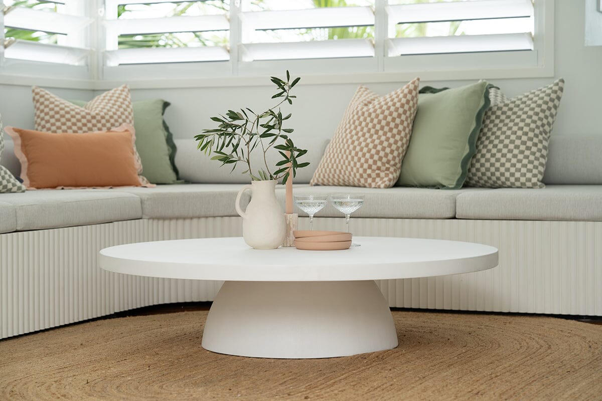 Xander Round Microcement Coffee Table - White Sun Republic 