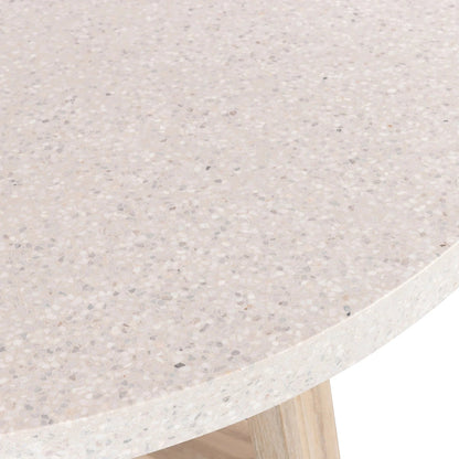 Amalfi Round Terrazzo Dining Table Wide Timber Legs Sun Republic 