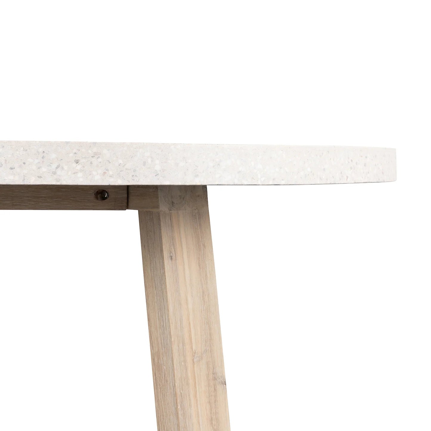 Amalfi Round Terrazzo Dining Table Wide Timber Legs Sun Republic 