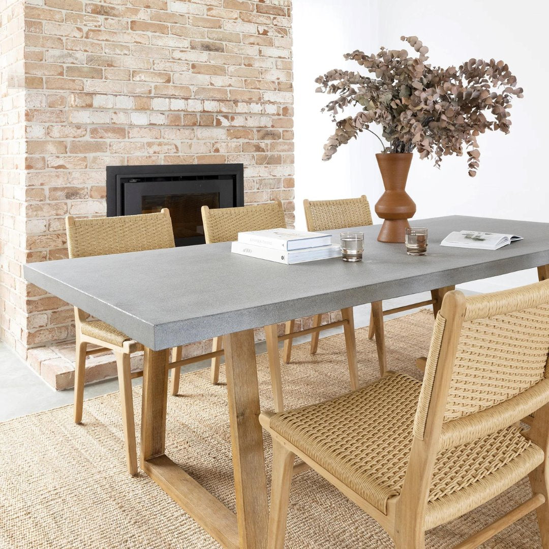 Amalfi Speckled Grey (Concrete Look) Elkstone Dining Table | Various Sizes SUN REPUBLIC 