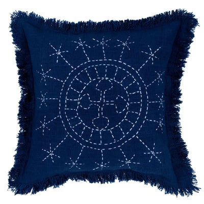 Amara Navy Blue Berber Cushion Sun Republic 