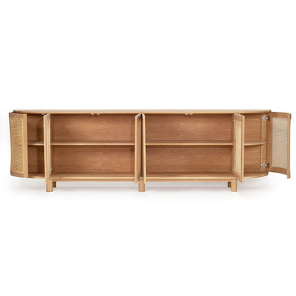 American Oak Curved Rounded Edge Sideboard - Hali - 2 Sizes Sun Republic 