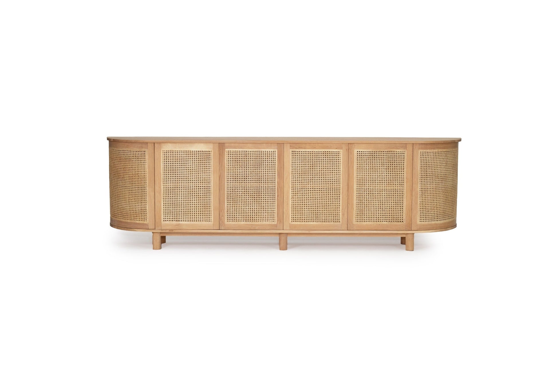 American Oak Curved Rounded Edge Sideboard - Hali - 2 Sizes Sun Republic 