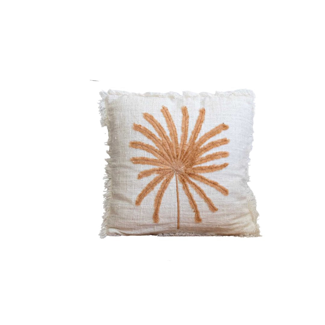 Arielle Slub Cotton Palm Cushion Sun Republic 