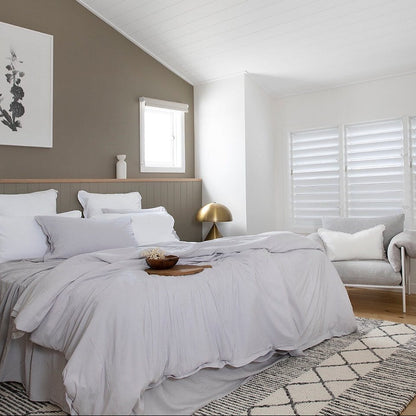 Ash Grey Bamboo Duvet Cover Set 