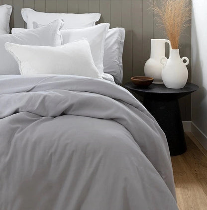 Ash Grey Bamboo Duvet Cover Set 