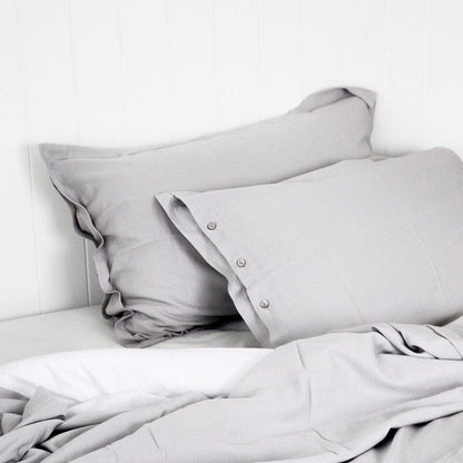 Ash Grey Bamboo Duvet Cover Set