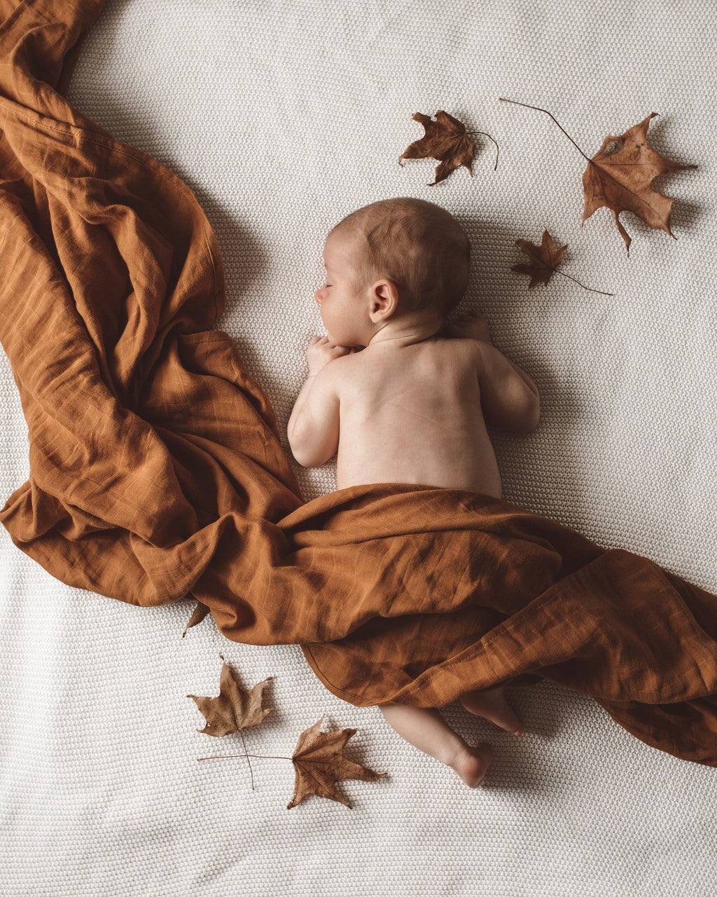 Baby Organic Cotton Muslin Wrap | Bronze Snuggle Hunny 