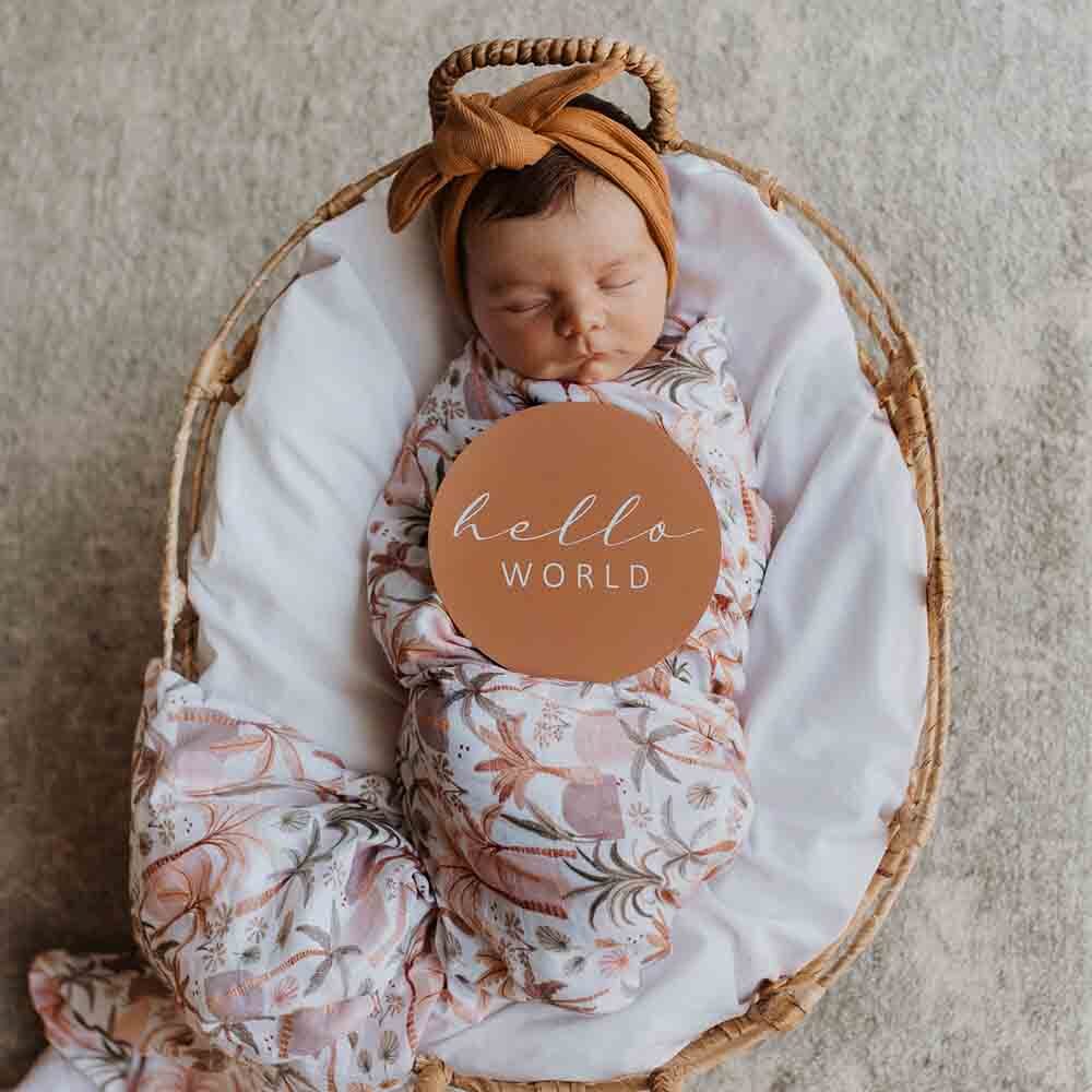 Baby Organic Cotton Muslin Wrap | Palm Springs Snuggle Hunny 