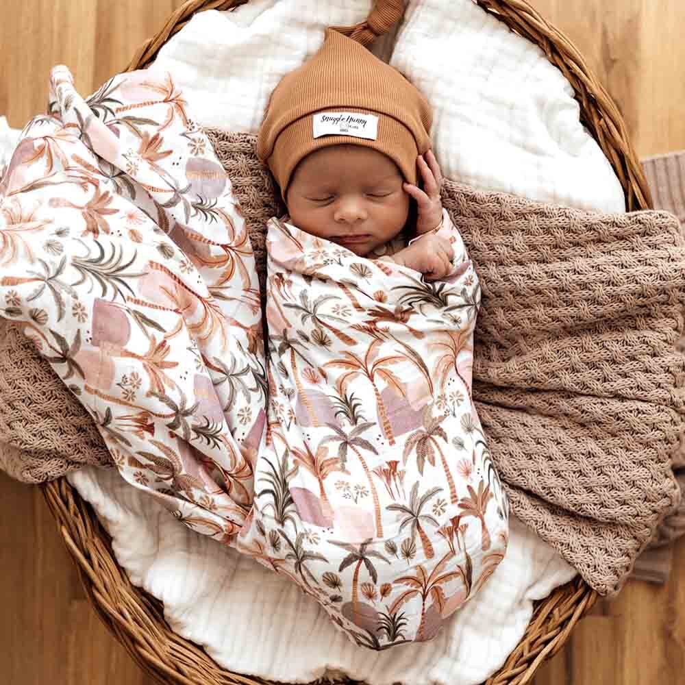 Baby Organic Cotton Muslin Wrap | Palm Springs Snuggle Hunny 