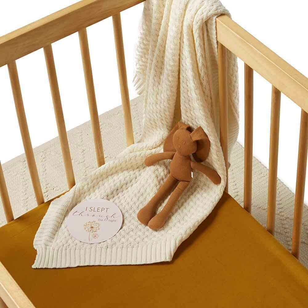 Bronze Nursery Baby & Toddler Fitted Cot Sheet Snuggle Hunny 