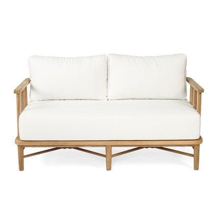 Teak Outdoor 2 Seat Sofa with Sunbrella Fabric from Sun Republic 