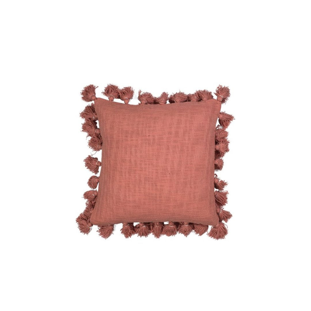 Cotton Tassels Cushion Rust | Discontinued Sun Republic 