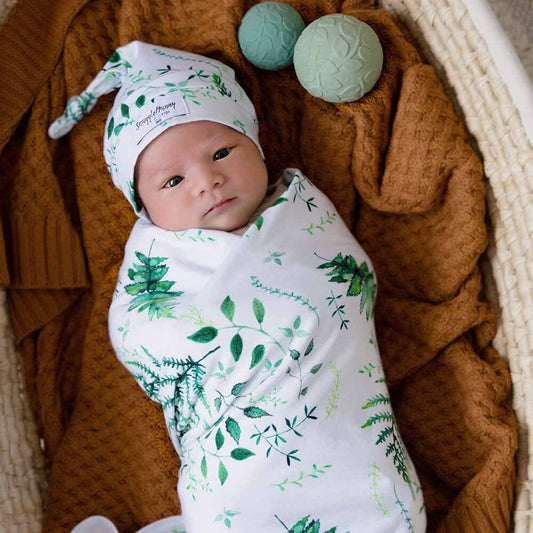 Enchanted Baby Jersey Wrap & Beanie Set Snuggle Hunny 