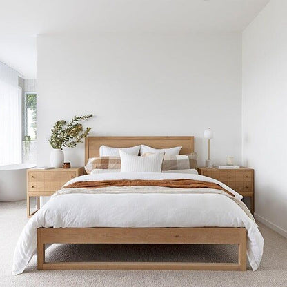 Freya American Oak Bed Sun Republic 