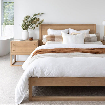 Freya American Oak Bed | D-Q-K-SK Sun Republic 