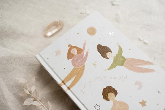 Gold Foil Hard Cover Soy Ink A5 Journal | Natural Sun Republic 