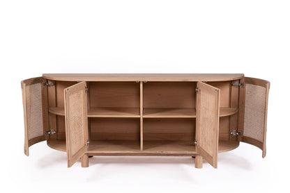 Hali American Oak Curved Sideboard | 4 or 6 Door SUN REPUBLIC 