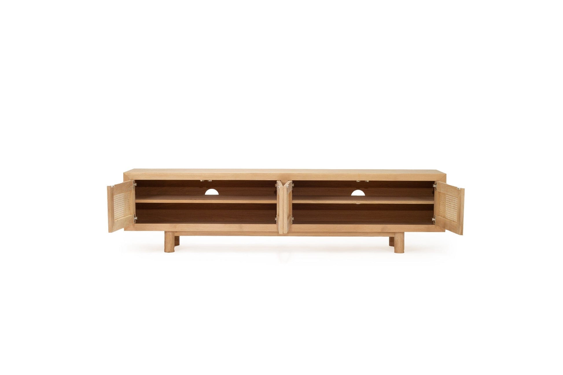 Hali American Oak TV Entertainment Unit - Four Door Sun Republic 