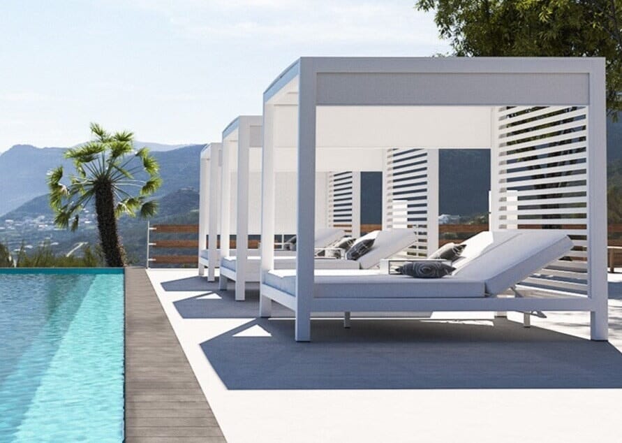 Hamilton Cabana Double Sunlounger White Sun Republic 