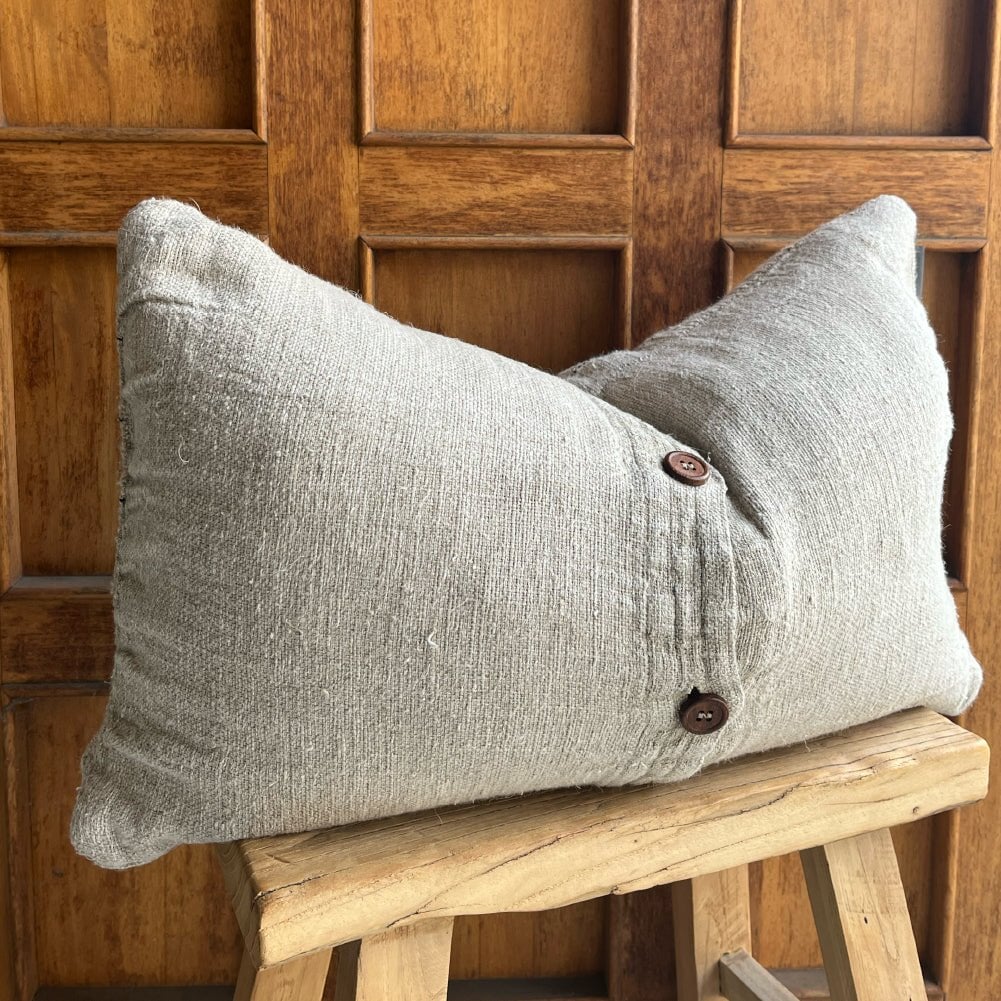 Hand Woven Linen Cushion With Feather Insert - Mayla - 2 Sizes Sun Republic 